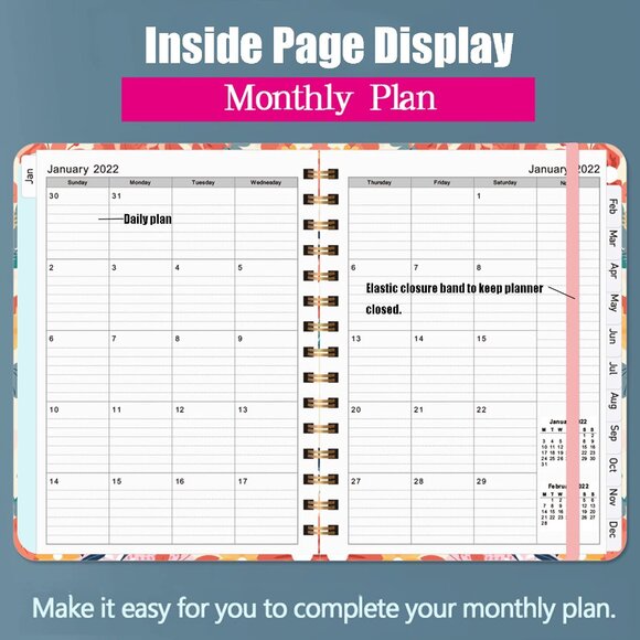 2022 Simple Daily Weekly Monthly Planner for Increased Productivity, NEW - Picture 3 of 8